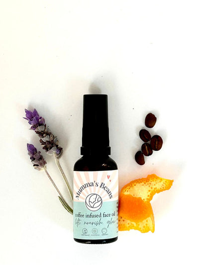 Best face oil with coffee, lavender and orange notes