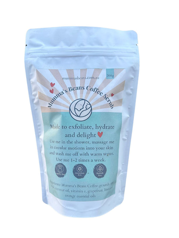 coffee body scrub by Mumma&