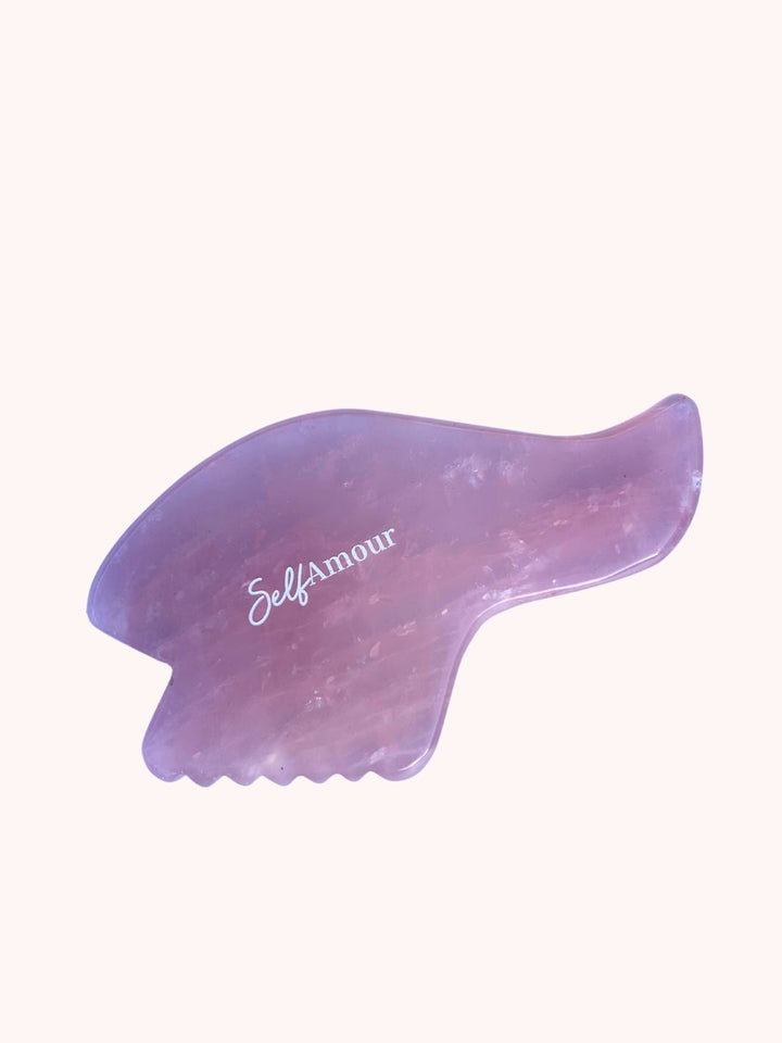 face massage tool gua sha rose quartz