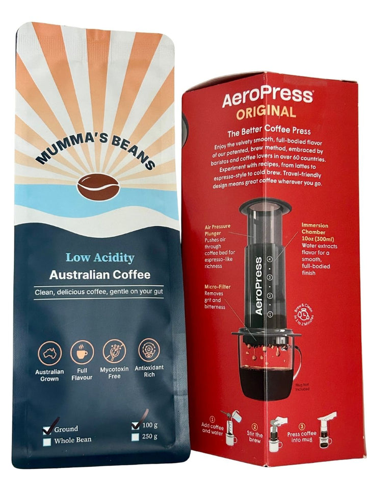 aeropress coffee maker with Australian coffee