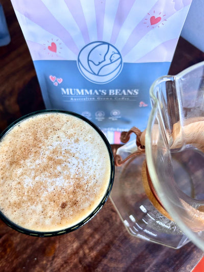 best pour over coffee by Mumma's Beans low acid lower caffeine coffee