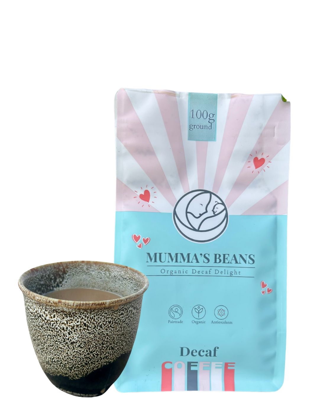 coffee cup and decaf coffee