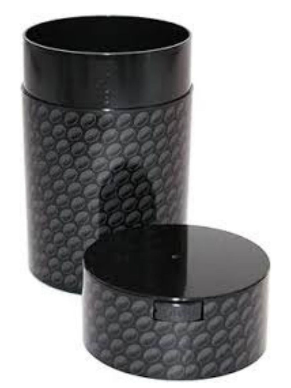 vaccuum sealed coffee container with coffee beans design
